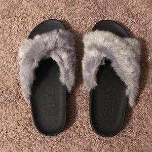 VS PINK Fuzzy Shoes